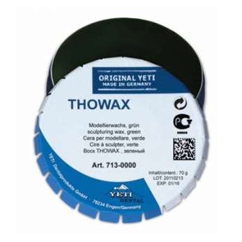 Thowax воск моделировочный, зелёный, полупрозрачный, 70 г