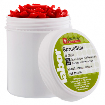 SprueStar восковые грушевидные литники, диаметр 6 мм, 300 шт.