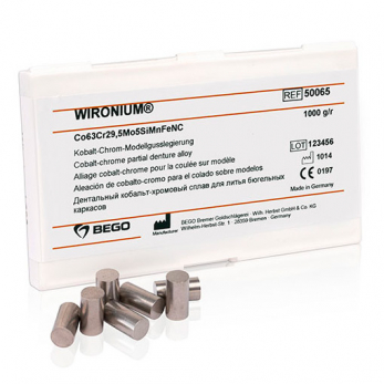 Wironium Co-Cr сплав кобальт-хромовый, для бюгелей, 1 кг